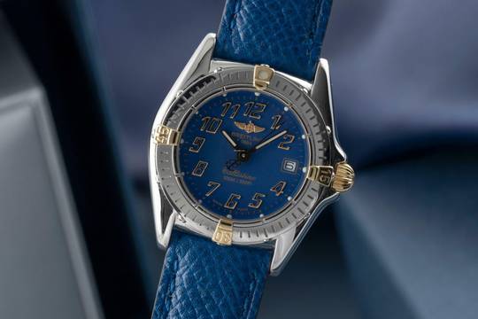  Breitling Callistino 28 Stahl / Gold Damenuhr Datum Saphirglas Ref. B52345 