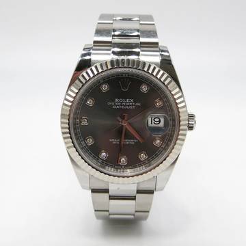  Rolex Datejust 41 Schiefergrau mit Diamanten - ref.126334 - Jahr: 08/2022 - Mit B+P Fullset 