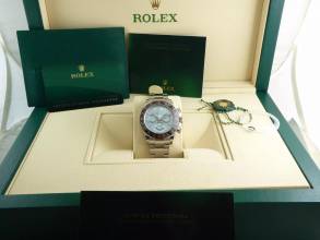 Thumbnail von Rolex Daytona Platinum all stickers / Baquette Diamond Dial