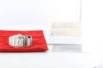 Thumbnail von Cartier Santos Carree DATUM//STAHL/GOLD//GARANTIEKARTE//INKL.REISETASCHE#KS