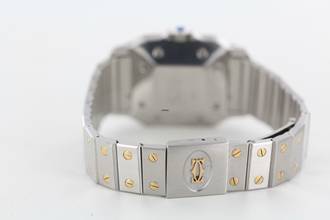 Thumbnail von Cartier Santos Carree DATUM//STAHL/GOLD//GARANTIEKARTE//INKL.REISETASCHE#KS