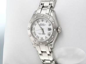 Thumbnail von Rolex Lady-Datejust Pearlmaster 29 80319 Weissgold 750 2007 Diamanten Automatik Lady Gold