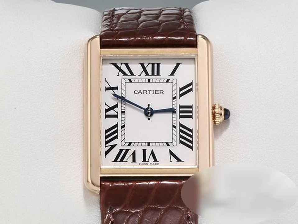  Cartier Tank Solo Großes Modell Edelstahl Rosegold 750 2019 W5200025 Stahl Gold 