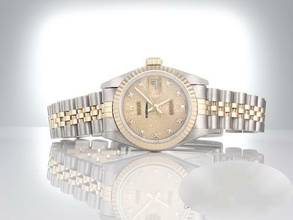 Thumbnail von Rolex Lady-Datejust Edelstahl Gelbgold 750 Diamanten Automatik Gold Stahl Stainless Steel 18kt Yellow Gold Jubilé-band Chronometer Oyster