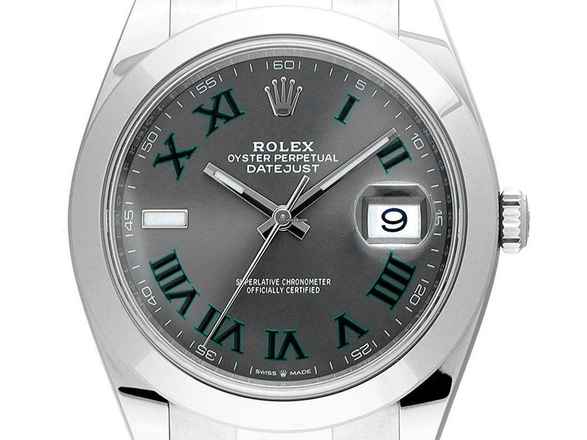  Rolex Datejust 41 Wimbledon Ref.126300 2024 Full Set Ungetragen 