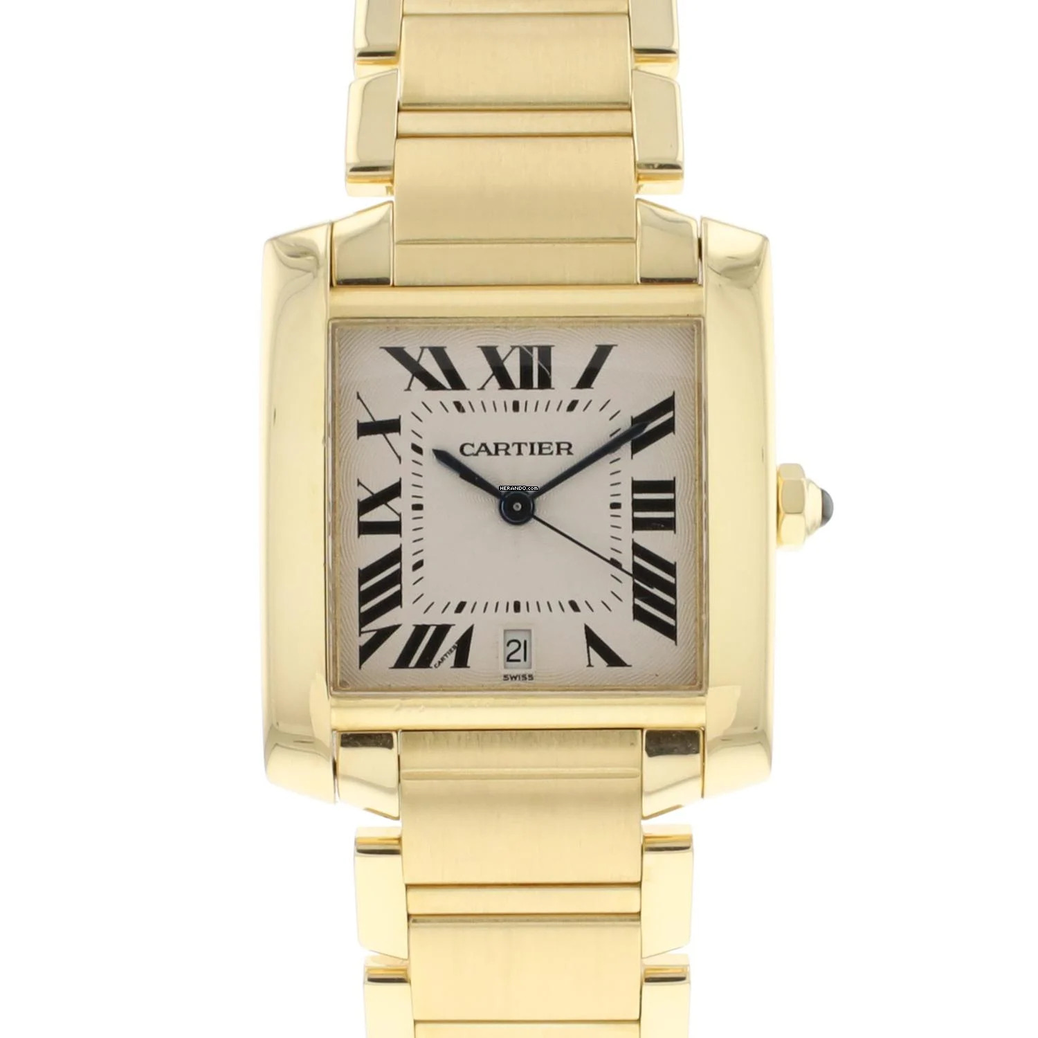  Cartier Tank Française GM Yellow Gold 