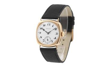 Thumbnail von Zenith Vintage Cushion Shape 14K Gold Porcelain Dial