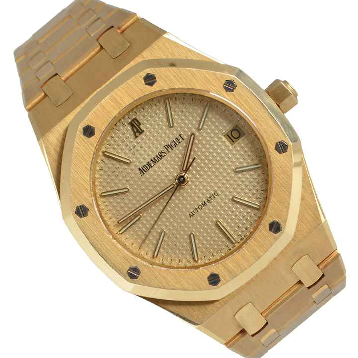  Audemars Piguet Royal Oak 14790BA 36MM champagne dial yellow gold 18KT Full Set 