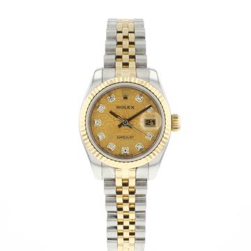  Rolex Lady-Datejust 26 Jubilee Steel Gold Diamond Logo Dial 