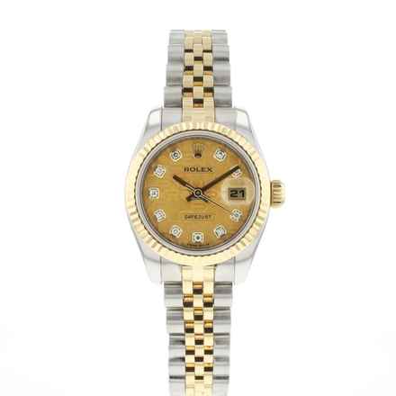  Rolex Lady-Datejust 26 Jubilee Steel Gold Diamond Logo Dial 