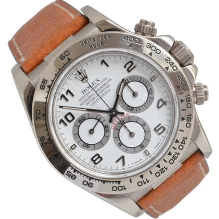  Rolex Daytona 16519 White Arabic dial white gold 18KT 1998 Full Set Like NEW 