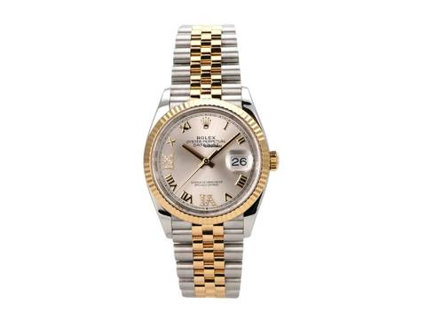 Rolex Datejust 36 Oystersteel / Gelbgold 126233 Silber Römisch Diamant Jubile-Band 