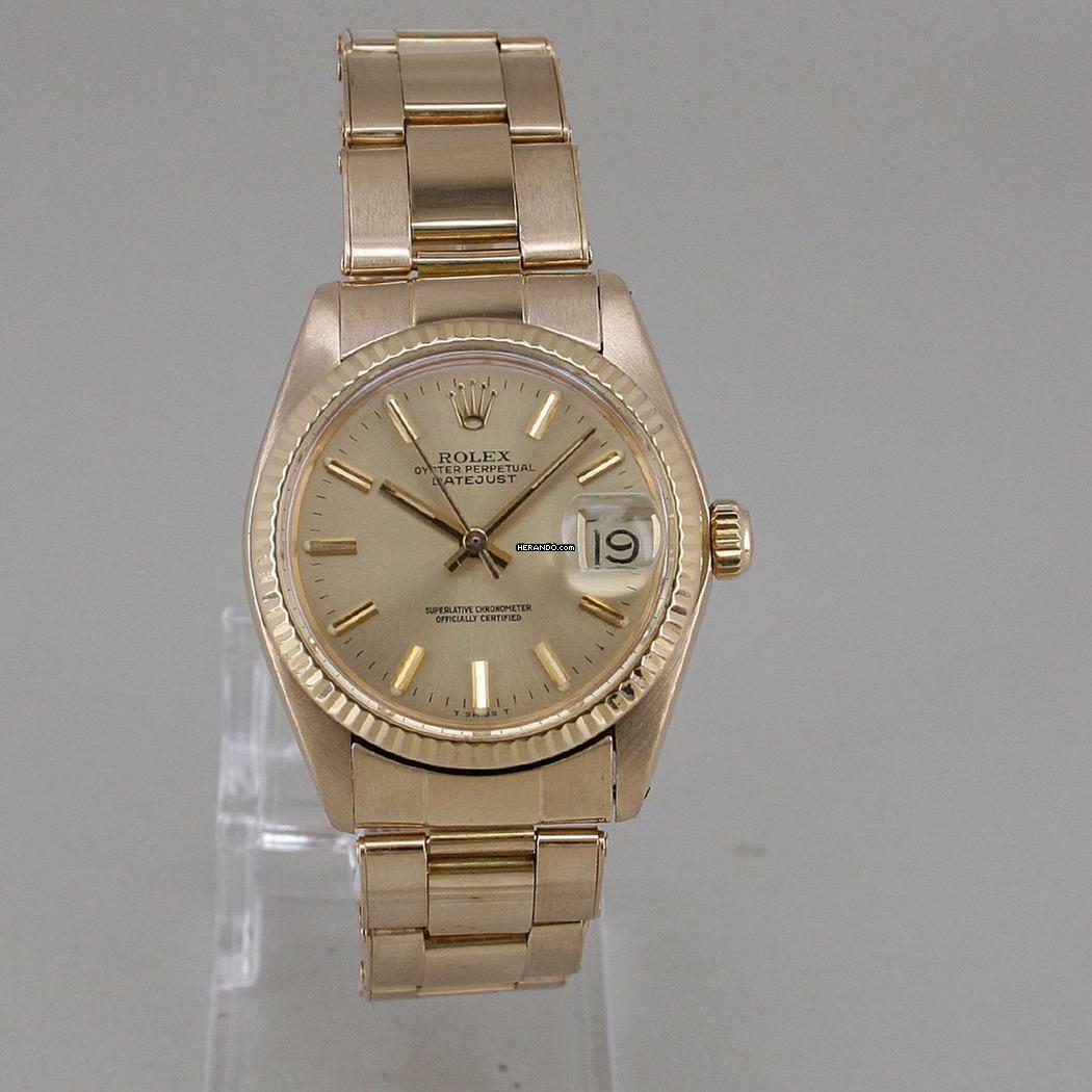  Rolex Datejust 31 Automatik 18k Gold Tritium Oyster Armband mit Box 