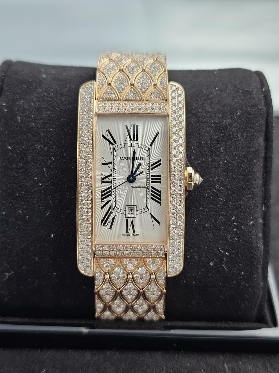  Cartier Tank Américaine HP100621 18k Roségold Factory Iced Out - NOS / New - Referenz HP10062 