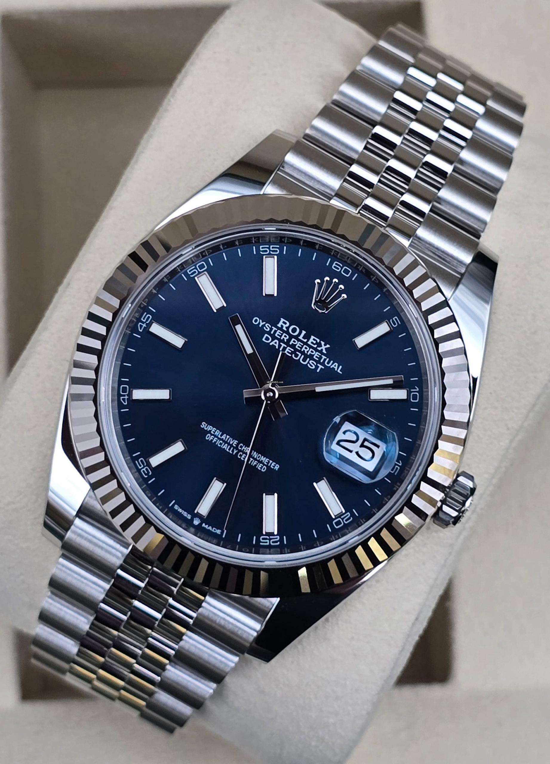 Rolex Datejust 41 41mm Jubilee 126334 Blue dial Jubilee Unworn/New Condition Full Set 12-2025