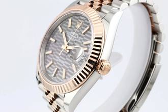 Thumbnail von Rolex Datejust 41 Jubilee 41 Grey Fluted Motif Dial Box+Papers 126331 2023