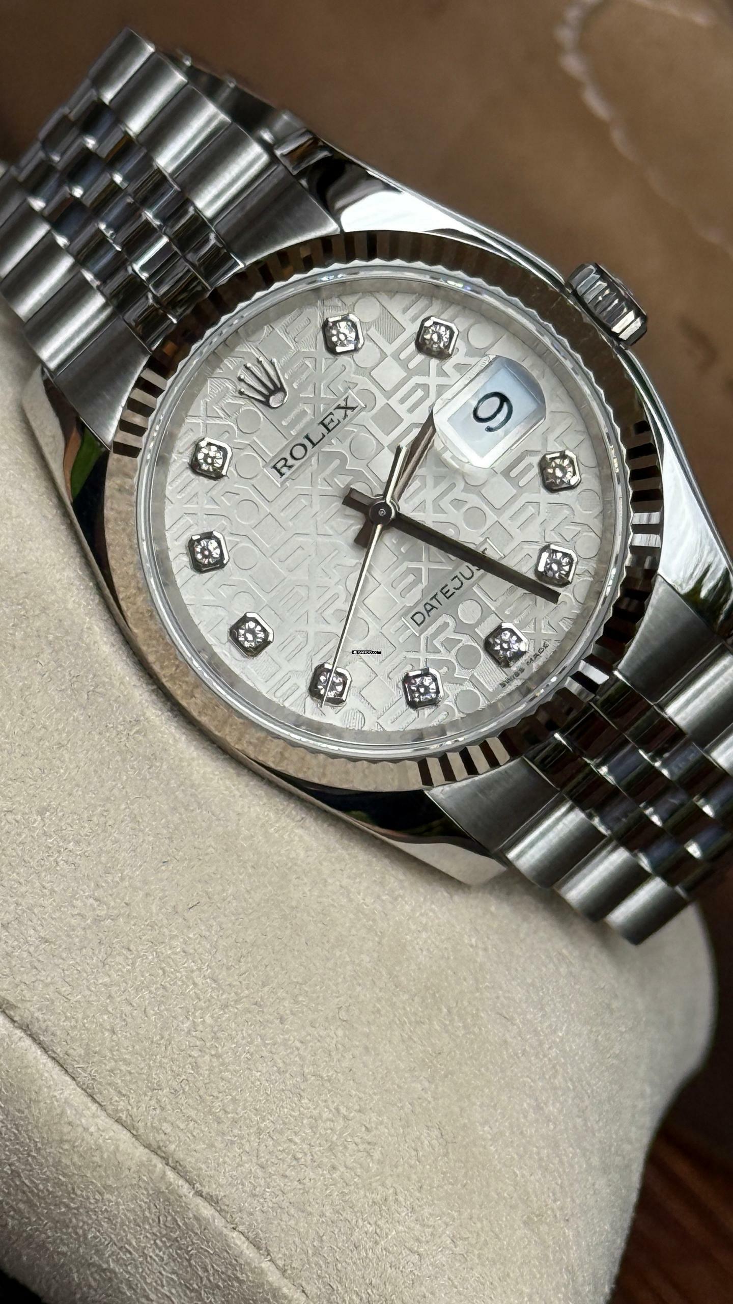  Rolex Datejust 36 diamond dial top condition 