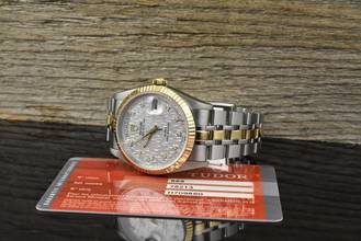 Thumbnail von Tudor Prince Date Day 76213 Silver Linen Diamond Dial Automatik