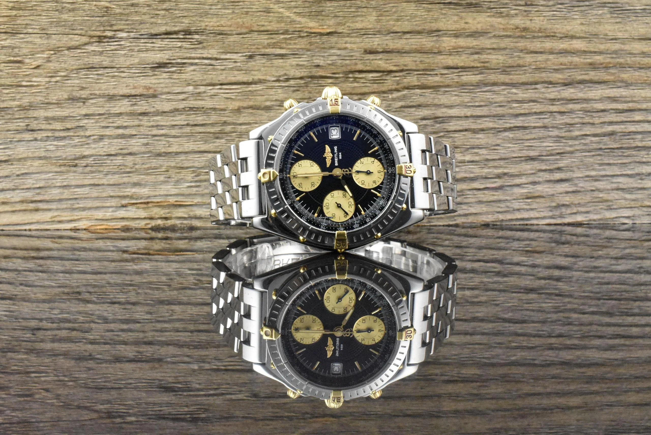  Breitling Chronomat A13050.1 Service Stahl / Gold - Vintage Full Set 1999 