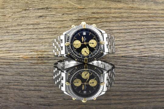  Breitling Chronomat A13050.1 Service Stahl / Gold - Vintage Full Set 1999 