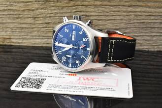 Thumbnail von IWC Fliegeruhr Chronograph Pilot Chronograph Pilot's Watch 41MM Blue Automatik Full Set 2021