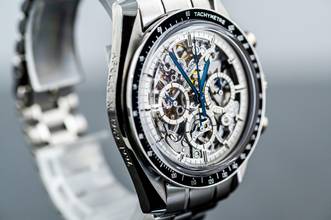 Thumbnail von Omega Speedmaster limited Apollo XI 1969 to 94 | Platinum | skeletonized | Full Set