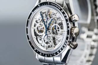 Thumbnail von Omega Speedmaster limited Apollo XI 1969 to 94 | Platinum | skeletonized | Full Set