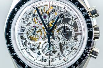 Thumbnail von Omega Speedmaster limited Apollo XI 1969 to 94 | Platinum | skeletonized | Full Set