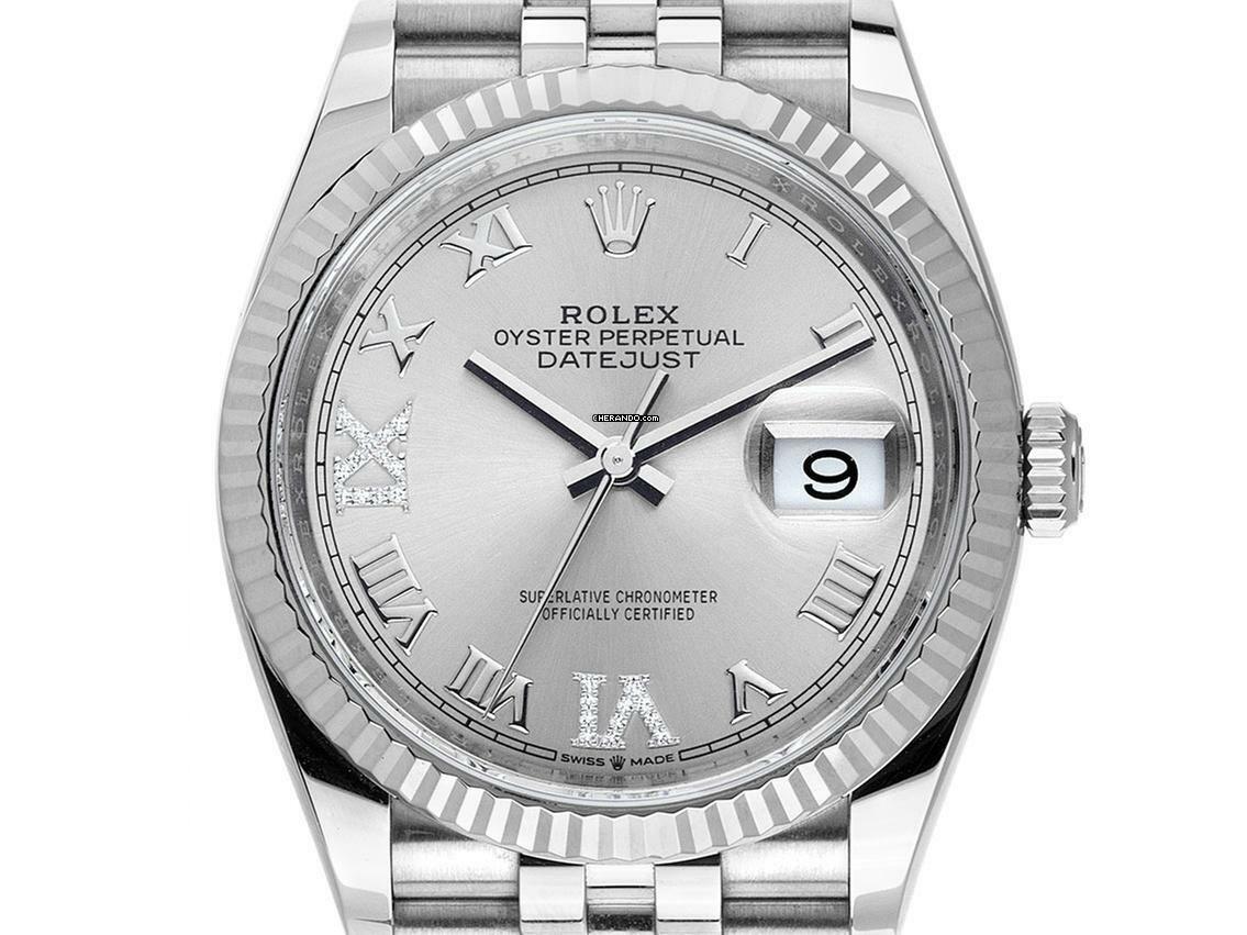 Rolex Datejust 36 Diamanten Ref.126234 2021 Full Set Ungetragen