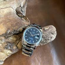 Thumbnail von Rolex Oyster Perpetual Date Date 34 Stahl - blaues Blatt - Ref. 115200