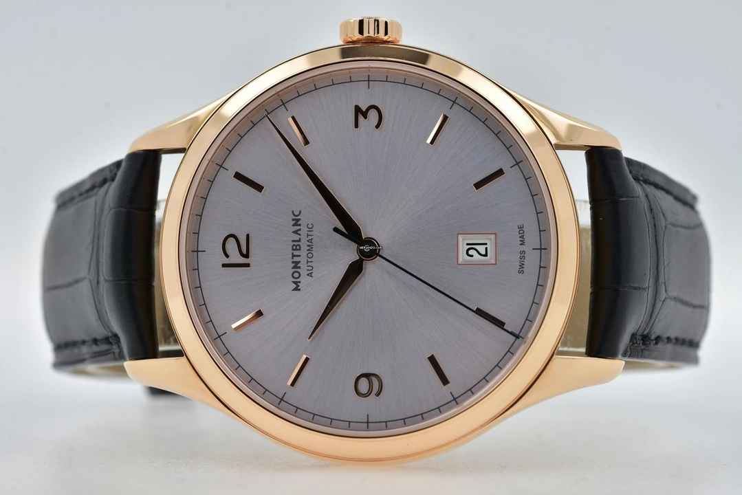  Montblanc Heritage Chronométrie 18k Rose Gold Silver Dial 114869 