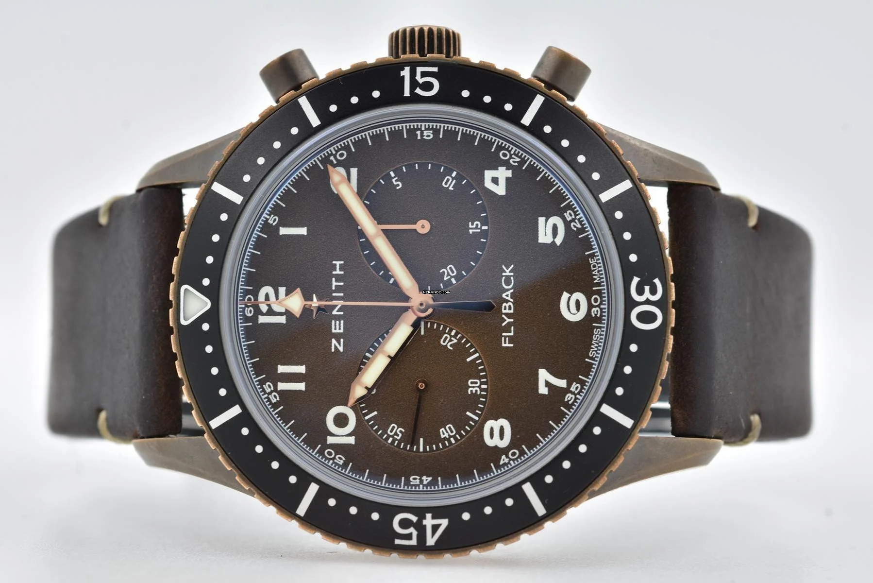 Zenith Cronometro Tipo Cp-2 Flyback 29.2240.405 Bronze Brown Dial 