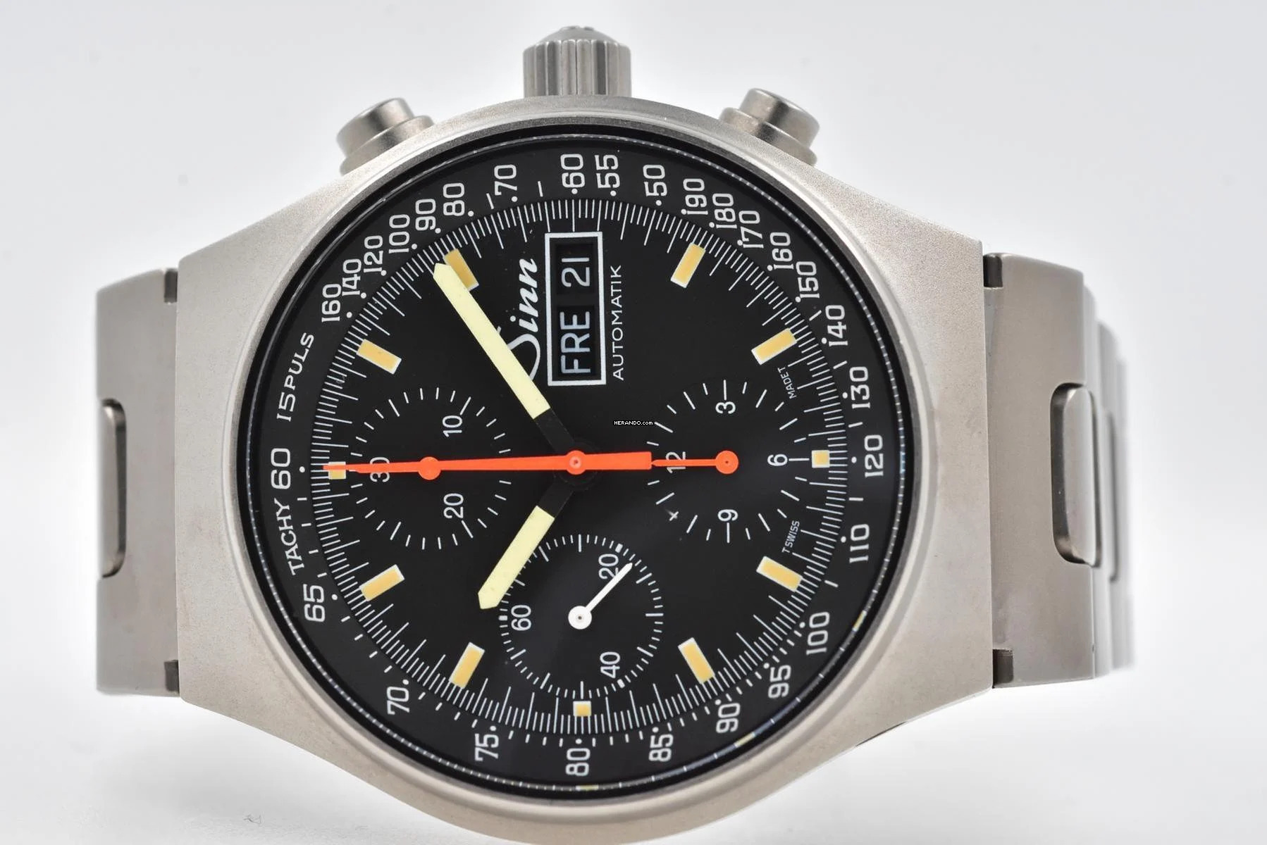  Sinn 144 Ti Chronograph Titan Titanium Vintage Tritium 