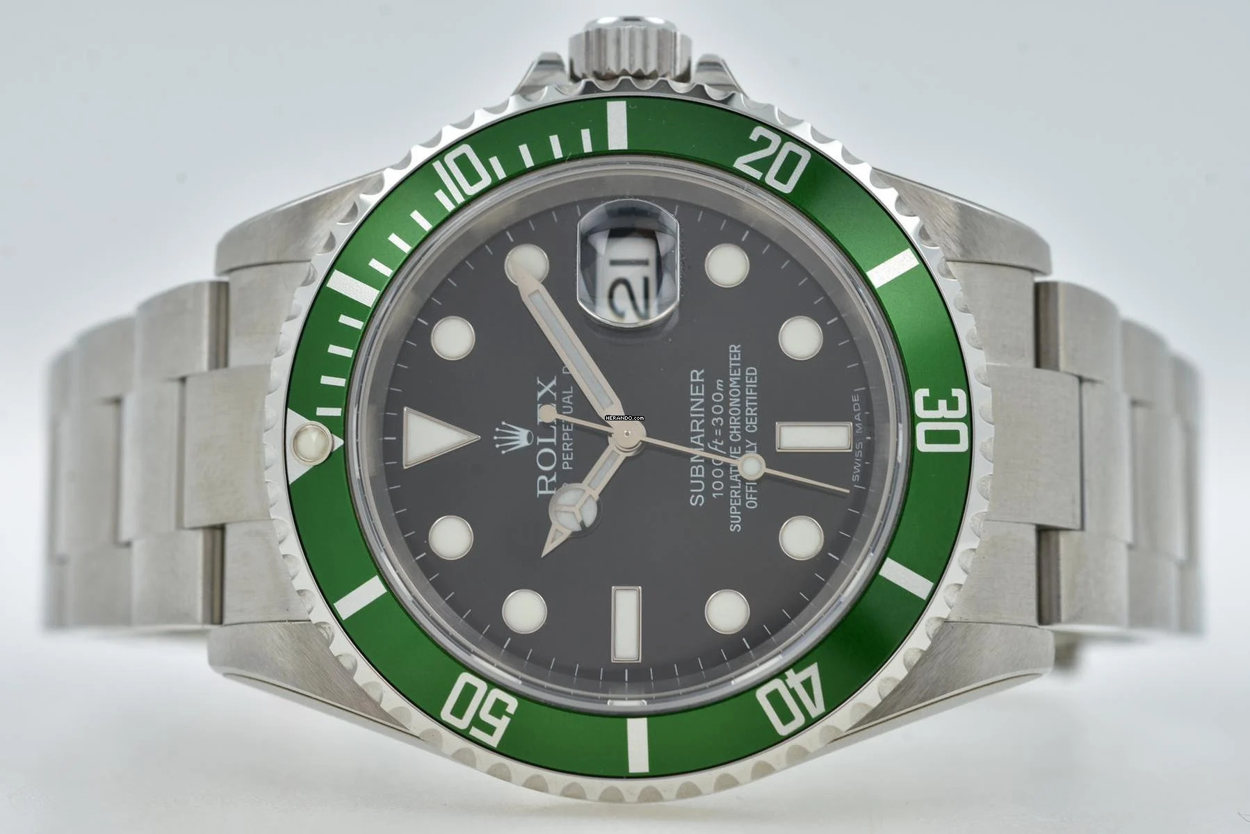  Rolex Submariner Date 50th 16610LV Full Set LC170 Stickers Stickered 