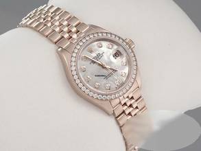 Thumbnail von Rolex Lady-Datejust 28 279135 Rbr Rosegold 750 Perlmutt Diamanten Automatik 18kt Rose Gold Jubilé-band Chronometer Oyster Mop