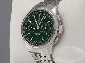 Thumbnail von Breitling for Bentley Premier B01 Chronograph 42 British Racing Green Edelstahl Ab0118 2019 Automatik Stahl Steel Green Dial
