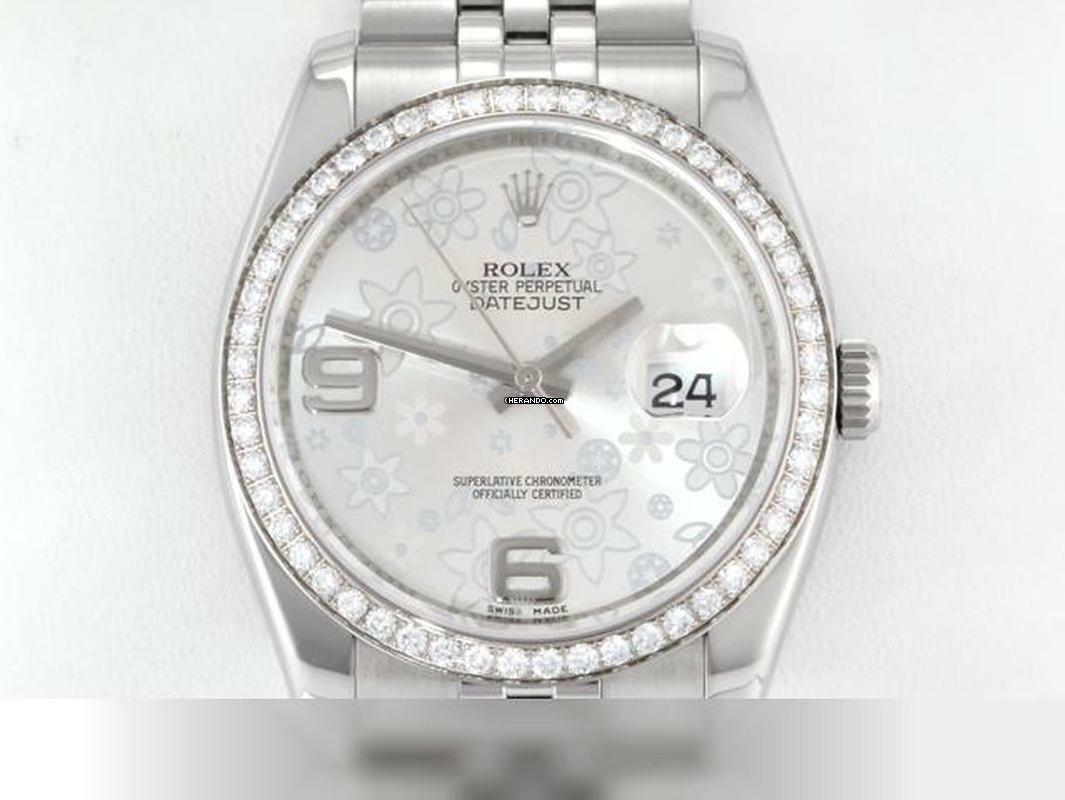 Rolex Datejust 36 36mm 116244 2010 Lc100 Stahl Weissgold 750 Diamanten Automatik Stainless Steel 18kt White Gold Jubilé-band Chronometer Oyster