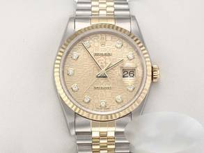 Thumbnail von Rolex Datejust 36 36mm 16233 2004 Stahl Gelbgold 750 Diamanten Automatik Stainless Steel 18kt Yellow Gold Jubilé-band Chronometer Oyster