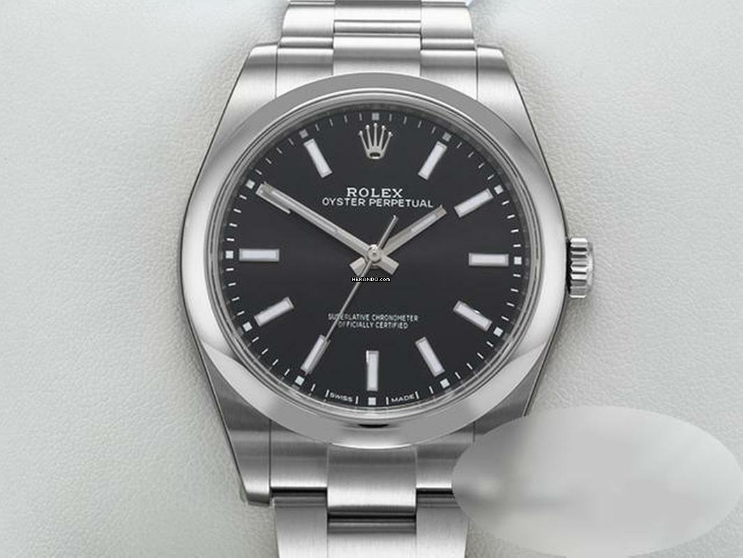  Rolex Oyster Perpetual 39 39mm 114300 2018 Ungetragen Edelstahl Automatik Stahl Stainless Steel Black Dial Oyster-band Chronometer 