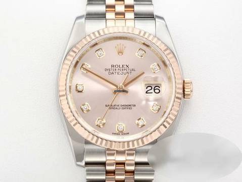  Rolex Datejust 36 36mm 116231 2012 Stahl Rosegold 750 Diamanten Automatik Stainless Steel 18kt Rose Gold Jubilé-band Chronometer Oyster 