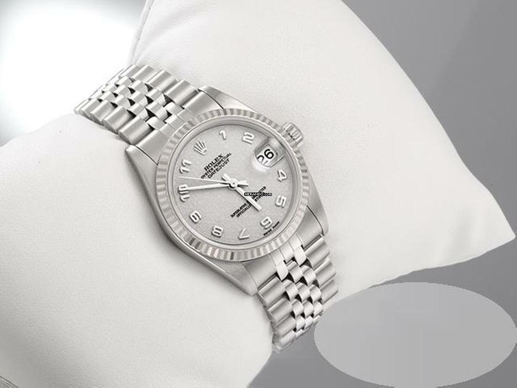 Rolex Datejust 31 31mm Medium Stahl Weissgold 750 2001 Lc100 Automatik Stainless Steel 18kt White Gold Jubilé-band Chronometer Oyster