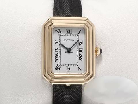  Cartier Cristallor Paris 78095 Gelbgold 750 Stoffband Handaufzug Lady Damen 18kt Yellow Gold White Dial 
