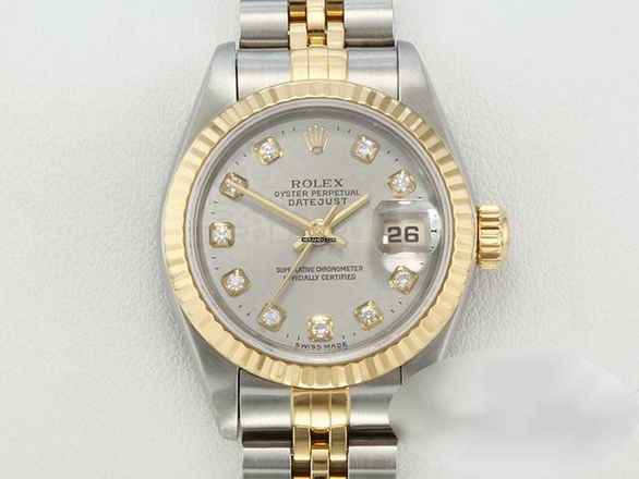  Rolex Lady-Datejust Edelstahl Gelbgold 750 Diamanten Automatik Gold Stahl Stainless Steel 18kt Yellow Gold Jubilé-band Chronometer Oyster 