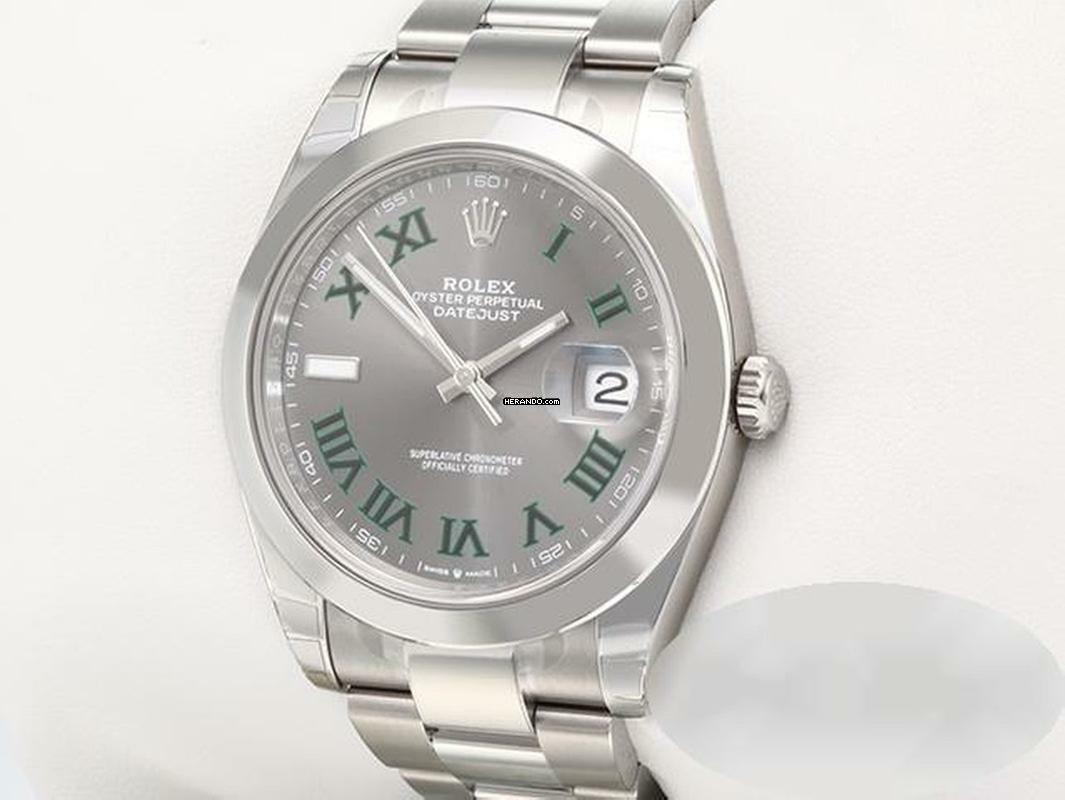 Rolex Datejust 41 41mm 126300 2024 Wimbledon Edelstahl Automatik Stahl Stainless Steel Oyster-band Chronometer