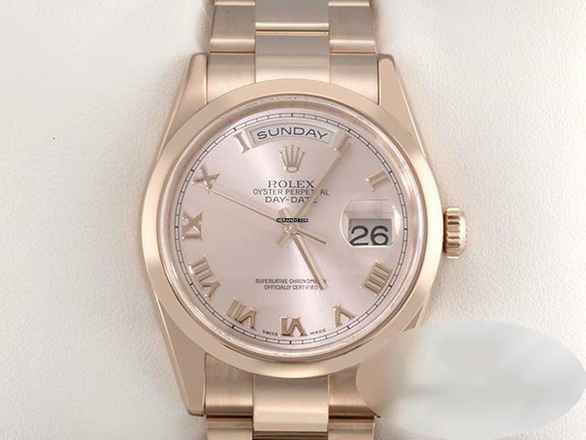  Rolex Day-Date 36 36mm 118205 2000 Rosegold 750 Automatik Gold Damen Herren 18kt Rose Gold Oyster-band Chronometer 