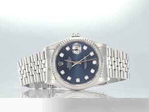 Thumbnail von Rolex Datejust 36 36mm 16234 2000 Stahl Weissgold 750 Diamanten Automatik Stainless Steel 18kt White Gold Jubilé-band Chronometer Oyster Blue Dial