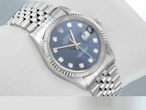 Thumbnail von Rolex Datejust 36 36mm 16234 2000 Stahl Weissgold 750 Diamanten Automatik Stainless Steel 18kt White Gold Jubilé-band Chronometer Oyster Blue Dial