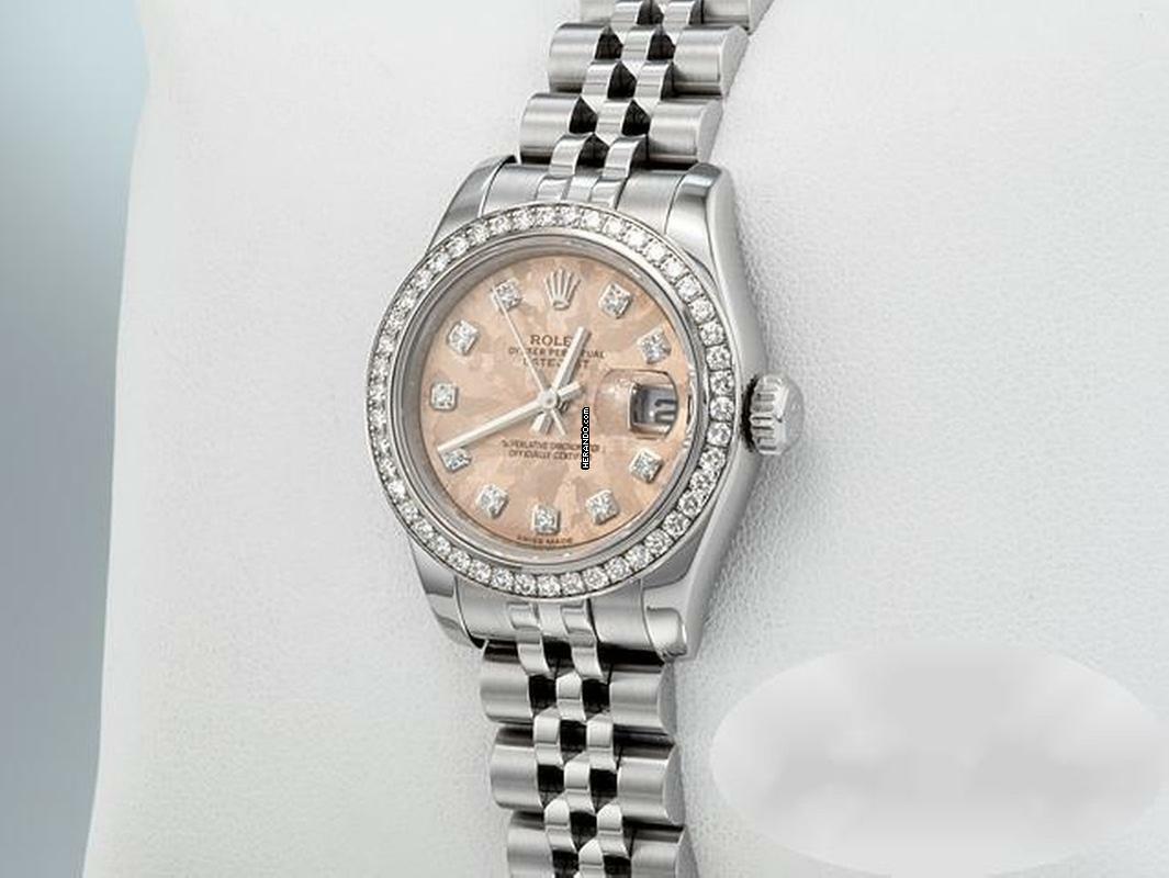 Rolex Lady-Datejust 26 179384 2010 Stahl Weissgold 750 Diamanten Automatik Gold