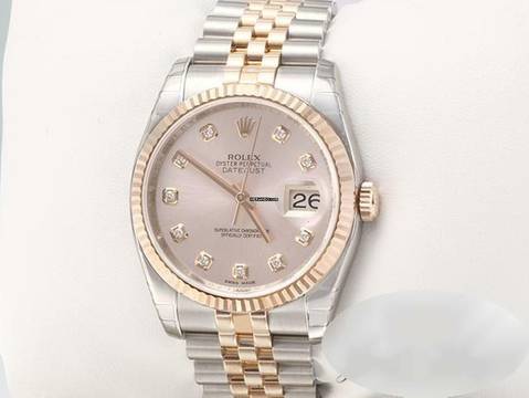  Rolex Datejust 36 36mm 116231 2011 Stahl Rosegold 750 Diamanten 