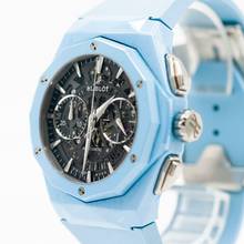 Thumbnail von Hublot Classic Fusion Aerofusion Chronograph Orlinski Sky Blue 45mm Full Set 2022